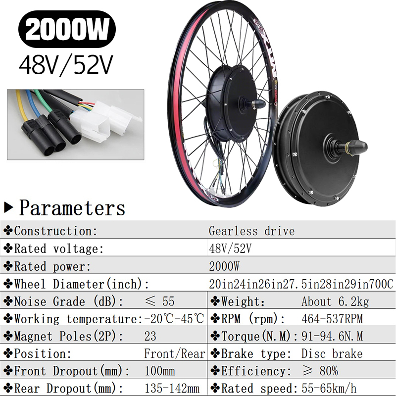 Zestaw do e-bike'a 72V 5000W z – 72V 5000W Hub Motor Kit recenzja i cena