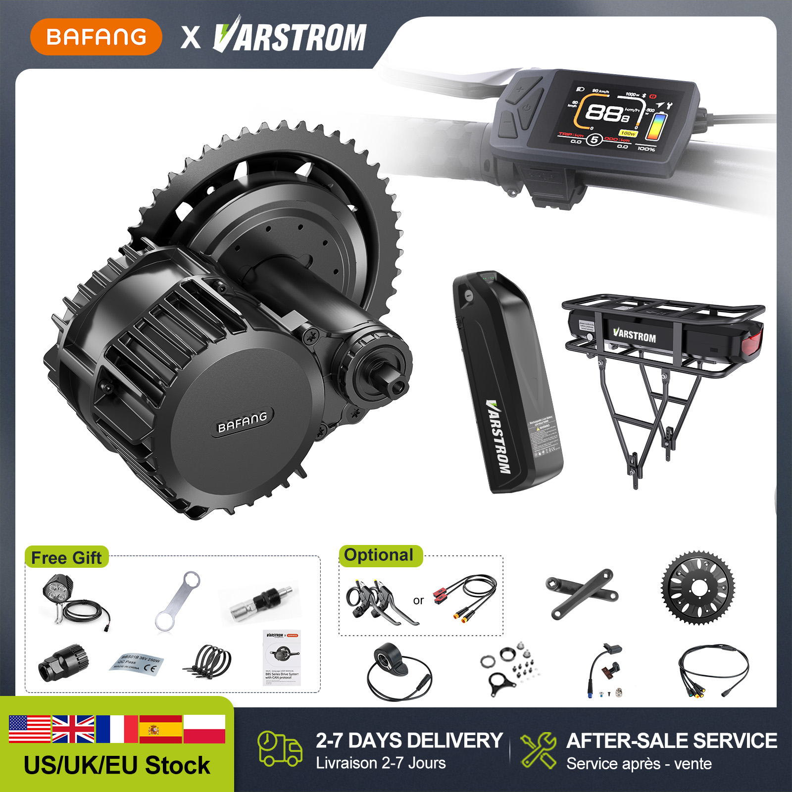 [US Stock] Zestawy do konwersj – Bafang Bbshd 1000W Conversion Kit recenzja i cena